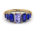Emerald Cut Tanzanite Geometrical Ring - Briella No. 213 image 1