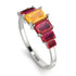 Emerald Cut Yellow Diamond Geometrical Ring - Briella No. 1012 image 2