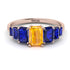 Emerald Cut Yellow Diamond Geometrical Ring - Briella No. 1014 image 1