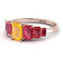Emerald Cut Yellow Diamond Geometrical Ring - Briella No. 1011 image 3