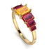 Emerald Cut Yellow Diamond Geometrical Ring - Briella No. 1010 image 2