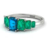Emerald Cut Blue Topaz Geometrical Ring - Briella No. 506 image 3
