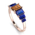 Emerald Cut Brown Diamond Geometrical Ring - Briella No. 1114 image 2
