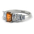 Emerald Cut Brown Diamond Geometrical Ring - Briella No. 1103 image 3
