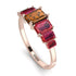 Emerald Cut Brown Diamond Geometrical Ring - Briella No. 1111 image 2