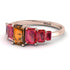Emerald Cut Brown Diamond Geometrical Ring - Briella No. 1111 image 3