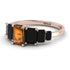 Emerald Cut Brown Diamond Geometrical Ring - Briella No. 1108 image 3