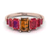 Emerald Cut Brown Diamond Geometrical Ring - Briella No. 1111 image 1