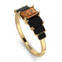 Emerald Cut Brown Diamond Geometrical Ring - Briella No. 1107 image 2