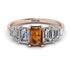 Emerald Cut Brown Diamond Geometrical Ring - Briella No. 1102 image 1