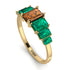 Emerald Cut Brown Diamond Geometrical Ring - Briella No. 1104 image 2