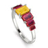 Emerald Cut Citrine Geometrical Ring - Briella No. 612 image 2