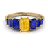 Emerald Cut Citrine Geometrical Ring - Briella No. 613 image 1
