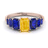 Emerald Cut Citrine Geometrical Ring - Briella No. 614 image 1