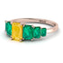 Emerald Cut Citrine Geometrical Ring - Briella No. 605 image 3