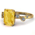 Emerald Cut Citrine Ring With Bezel - Alina No. 601 image 2