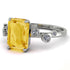 Emerald Cut Citrine Ring With Bezel - Alina No. 603 image 2