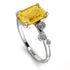 Emerald Cut Citrine Ring With Bezel - Alina No. 603 image 3