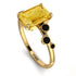 Emerald Cut Citrine Ring With Bezel - Alina No. 607 image 3