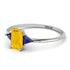 Emerald Cut Citrine With Triangles Ring - Remi No. 615 image 3