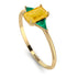 Emerald Cut Citrine With Triangles Ring - Remi No. 604 image 2
