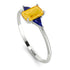 Emerald Cut Citrine With Triangles Ring - Remi No. 615 image 2