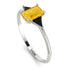 Emerald Cut Citrine With Triangles Ring - Remi No. 609 image 2