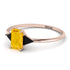 Emerald Cut Citrine With Triangles Ring - Remi No. 608 image 3
