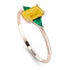 Emerald Cut Citrine With Triangles Ring - Remi No. 605 image 2