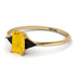 Emerald Cut Citrine With Triangles Ring - Remi No. 607 image 3