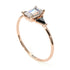 Emerald Cut Diamond With Triangles Ring - Remi No. 32 image 2