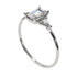 Emerald Cut Diamond With Triangles Ring - Remi No. 3 image 3