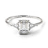 Emerald Cut Diamond With Triangles Ring - Remi No. 3 image 1