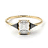 Emerald Cut Diamond With Triangles Ring - Remi No. 31 image 1