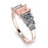 Emerald Cut Morganite Geometrical Ring - Briella No. 902 image 2