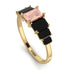 Emerald Cut Morganite Geometrical Ring - Briella No. 907 image 2