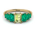 Emerald Cut Peridot Geometrical Ring - Briella No. 704 image 1