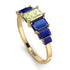 Emerald Cut Peridot Geometrical Ring - Briella No. 713 image 2
