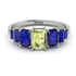 Emerald Cut Peridot Geometrical Ring - Briella No. 715 image 1