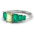 Emerald Cut Peridot Geometrical Ring - Briella No. 706 image 3
