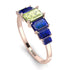 Emerald Cut Peridot Geometrical Ring - Briella No. 714 image 2