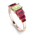 Emerald Cut Peridot Geometrical Ring - Briella No. 711 image 2