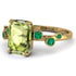 Emerald Cut Peridot Ring With Bezel - Alina No. 704 image 2
