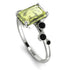 Emerald Cut Peridot Ring With Bezel - Alina No. 709 image 3