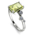 Emerald Cut Peridot Ring With Bezel - Alina No. 703 image 3