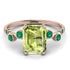 Emerald Cut Peridot Ring With Bezel - Alina No. 705 image 1