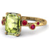 Emerald Cut Peridot Ring With Bezel - Alina No. 710 image 2