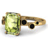 Emerald Cut Peridot Ring With Bezel - Alina No. 707 image 2