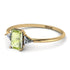 Emerald Cut Peridot With Triangles Ring - Remi No. 701 image 3