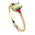 Emerald Cut Peridot With Triangles Ring - Remi No. 710 image 2